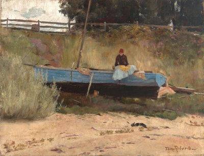 Barco en la playa, Queenscliff de Tom Roberts